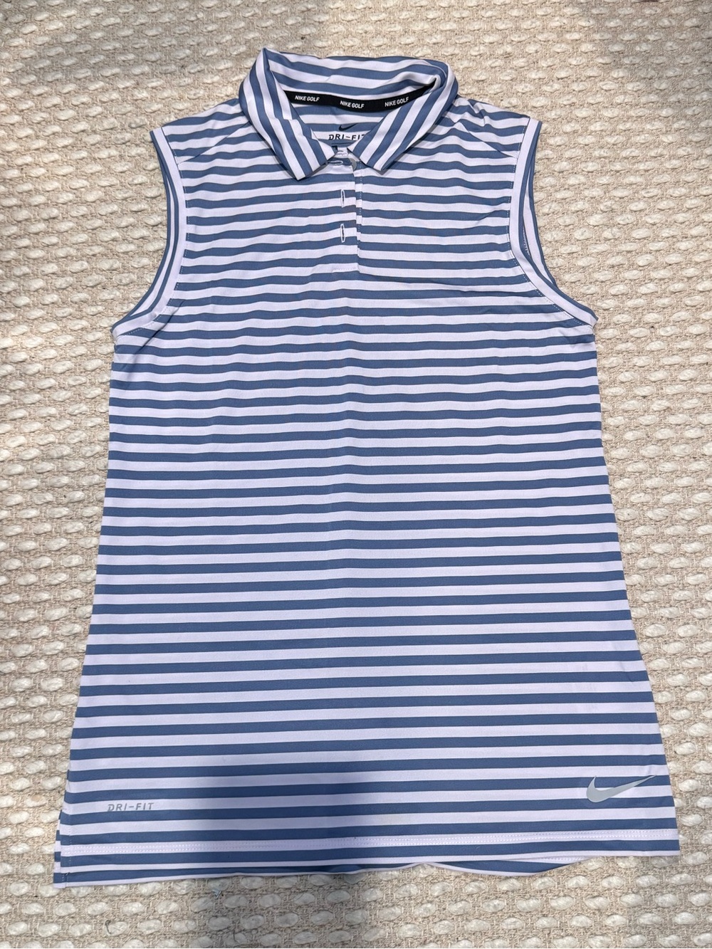 Nike Sleeveless Striped Golf Polo
